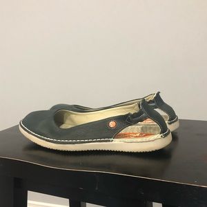 Softinos by Fly London, Navy Leather Slip on Shoes